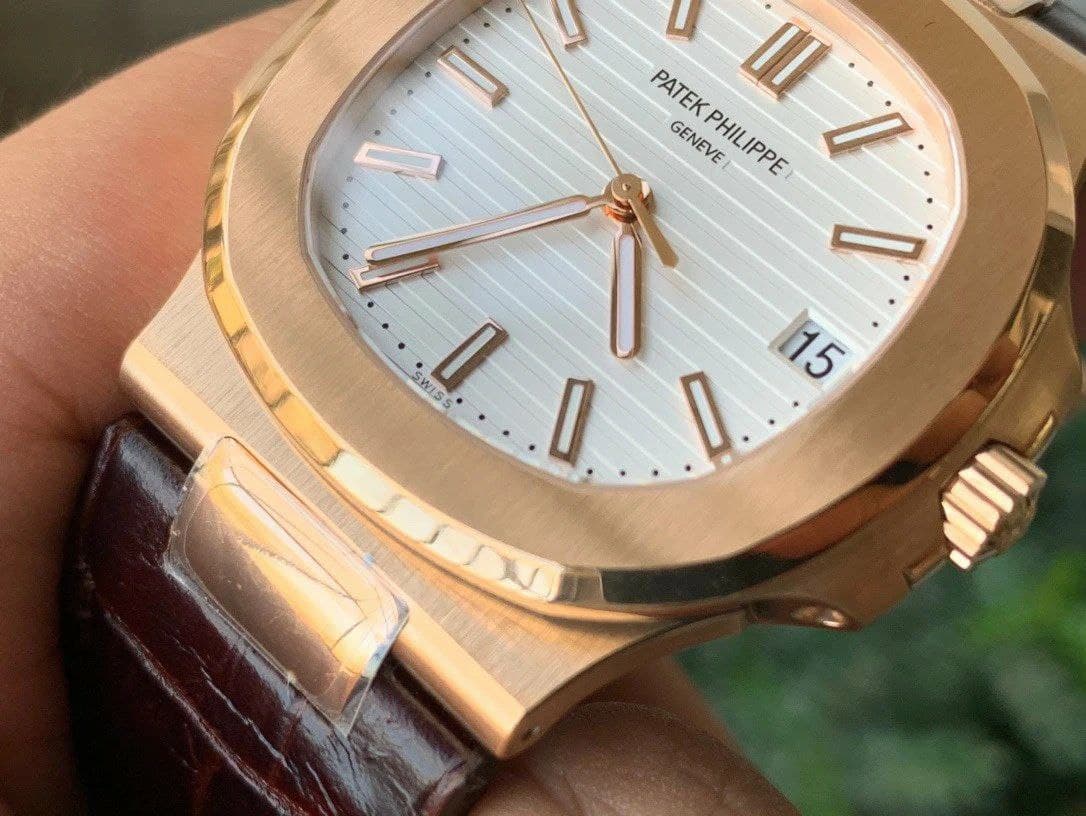 Nautilus 5711/1R PPF 1:1 Best Edition White Textured Dial on Brown Leather Strap 324CS Nautilus 5711/1R PPF 1:1 Best Edition White Textured Dial on Brown Leather Strap 324CS