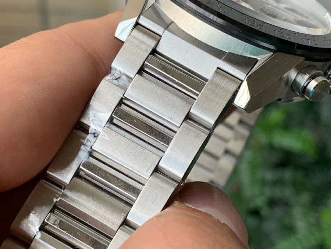 Calibre Heuer 01 Chrono SS XF 1:1 Best Edition Gray Dial on SS Bracelet Strap A1887