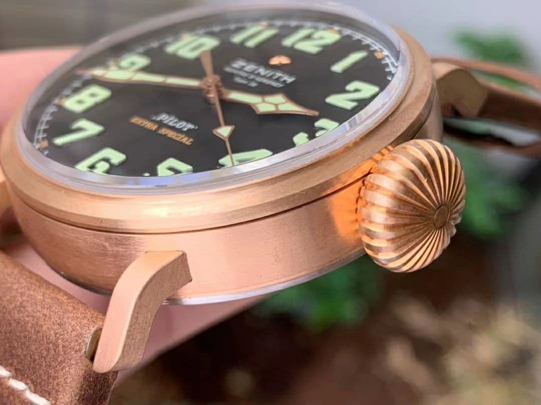 Pilot Type 20 Extra Special Bronze 45mm XF 1:1 Best Edition on Brown Asso Strap A2892