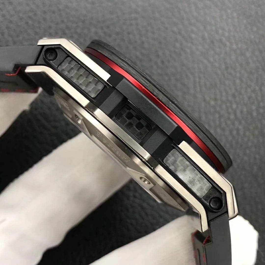 Big Bang Ferrari Unico Titanium V6F Best Edition Skeleton Dial on Black Gummy Strap HUB1288