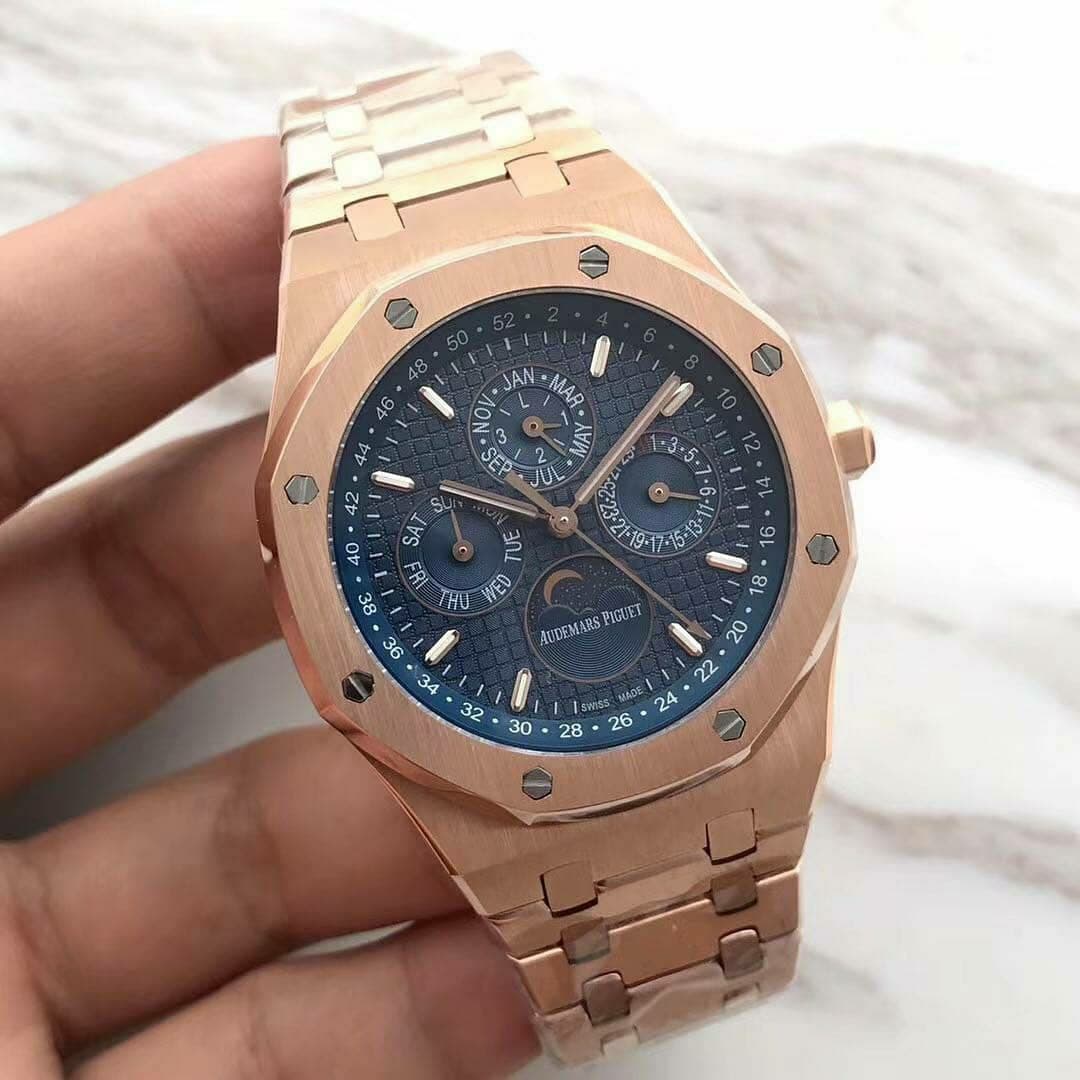 Royal Oak Perpetual Calendar 26574 RG/RG Blue JF A5134