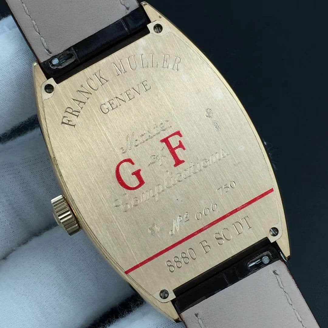 Casablanca RG Full Paved Diamonds White/Black Dial on Brown Leather Strap MIYOTA 8215