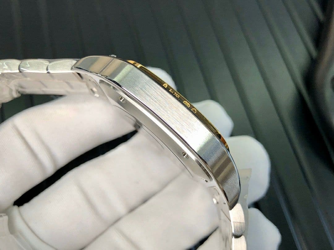 Santos de Cartier 40mm SS/YG GF 1:1 Best Edition White Dial on YG SmartLinks Bracelet MIYOTA 9015 V2