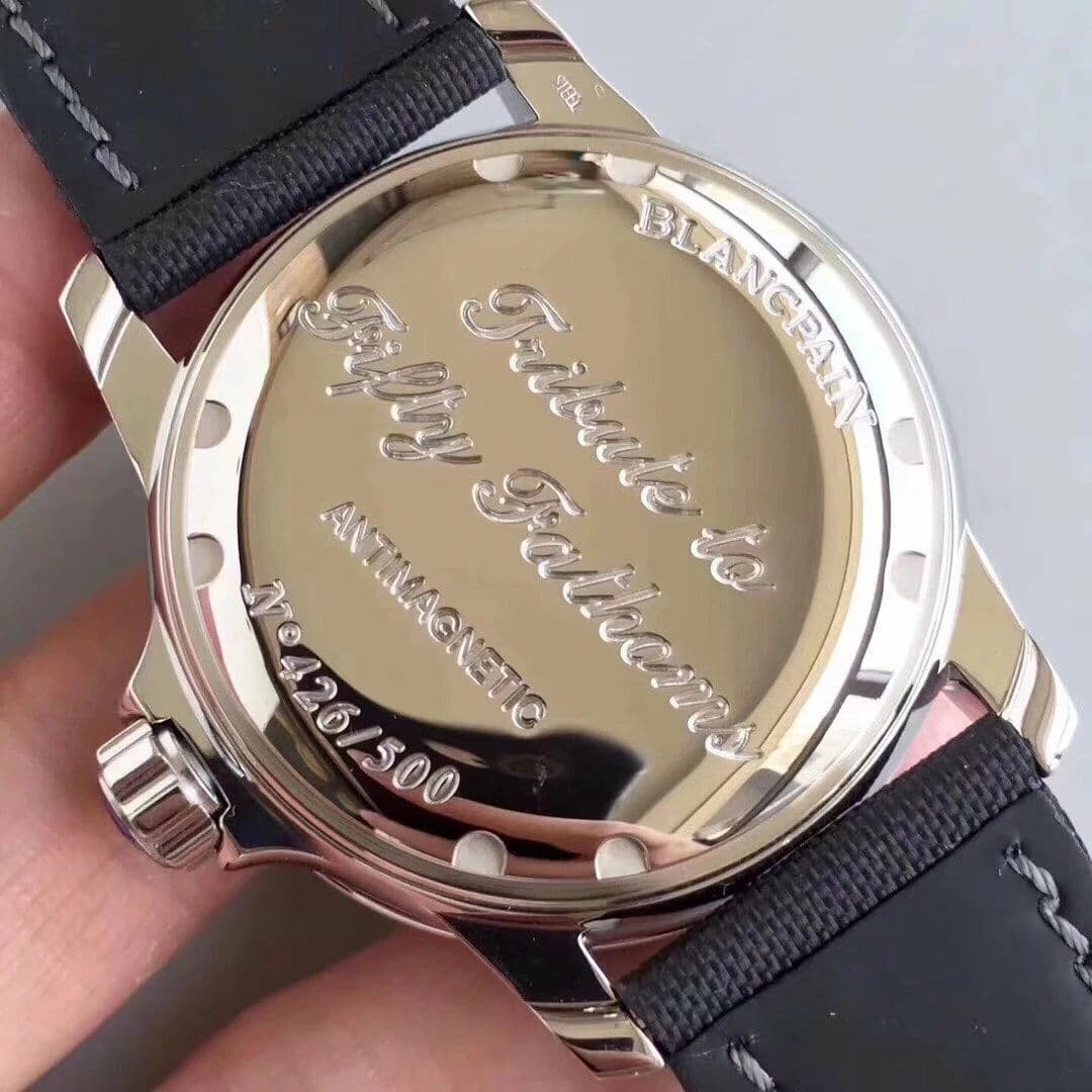 Fifty Fathoms SS "No Radiation" ZF 1:1 Limited Edition Black Dial on Sail-canvas Strap A2836