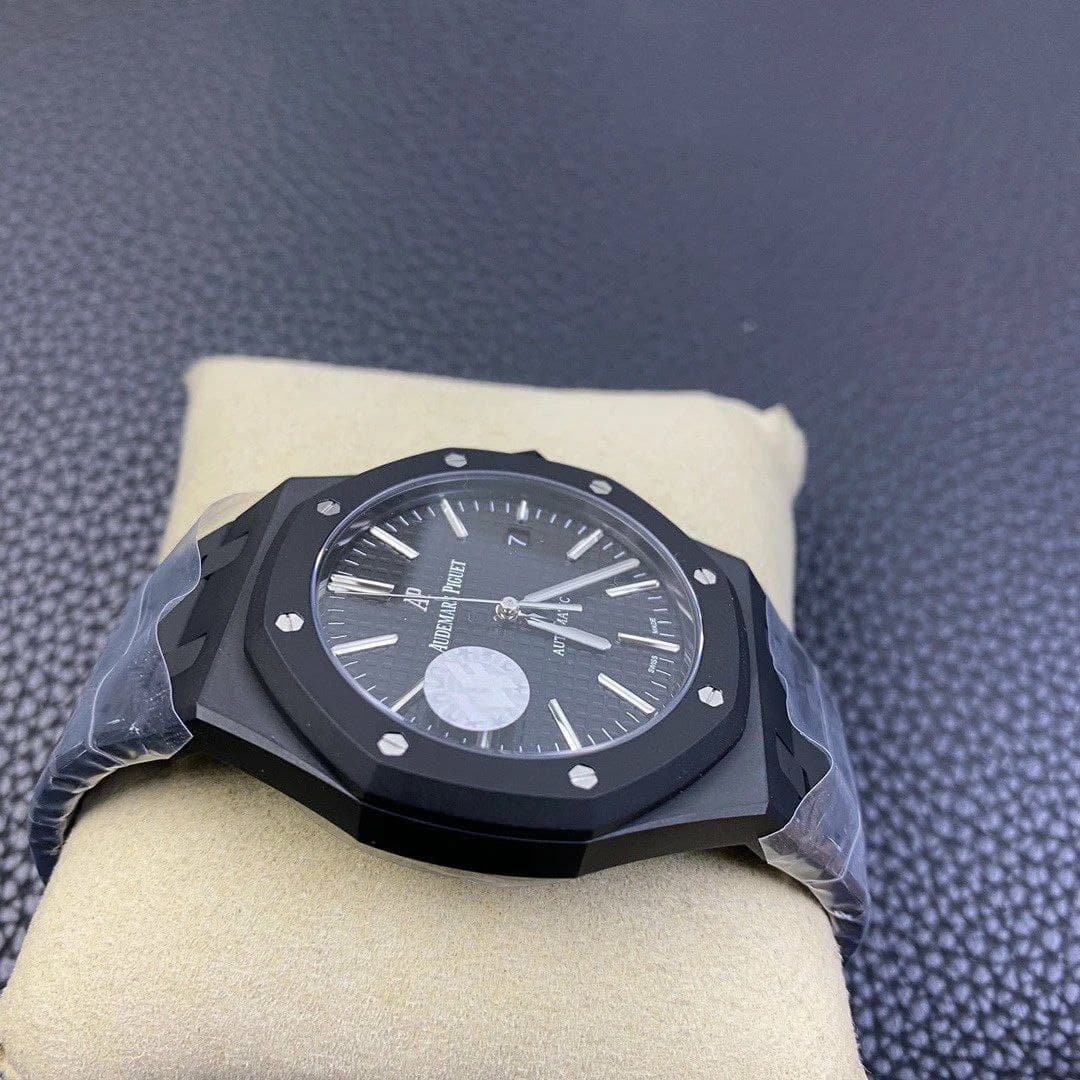 Royal Oak 41mm 15400 DLC ZF 1:1 Best Edition Black Textured Dial on DLC Bracelet A3120