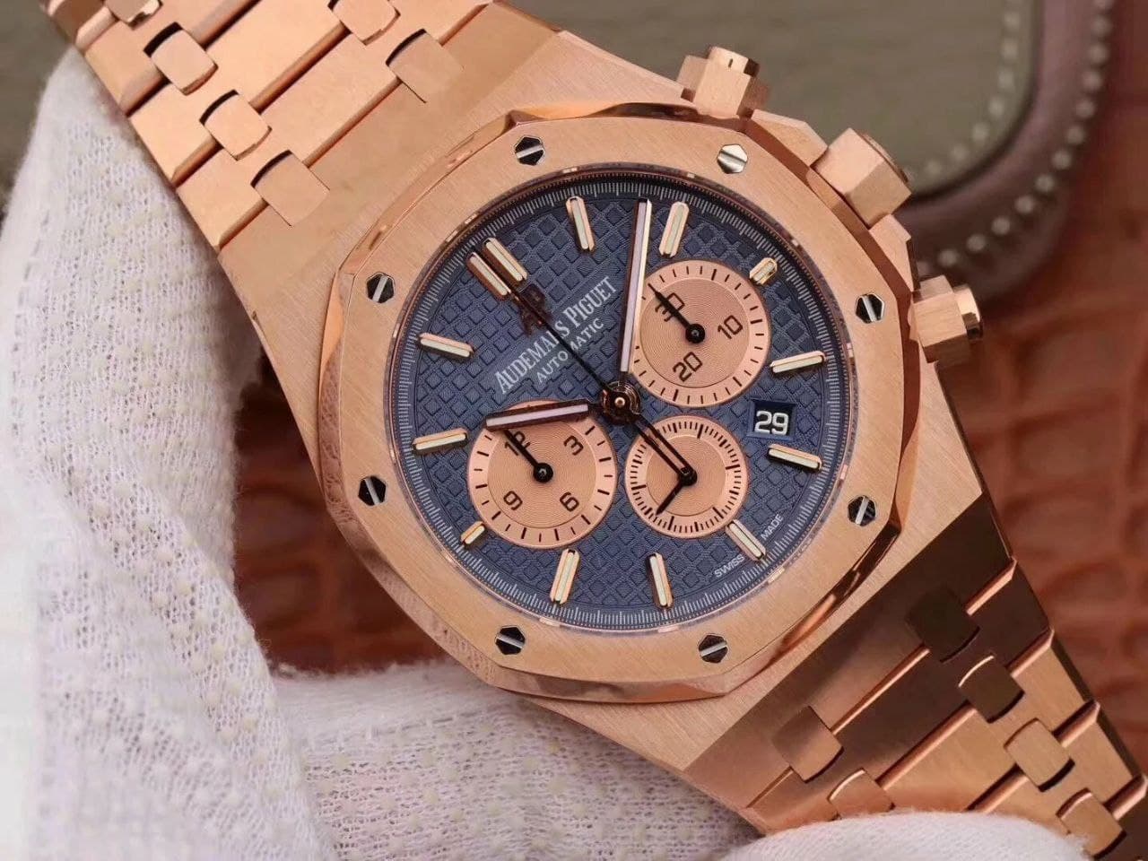 AP0569A - Royal Oak Chronograph 1:1 Best Edition 26331ST RG/RG Blue
