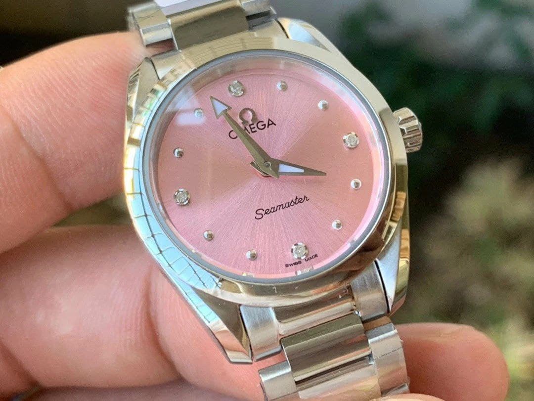 Aqua Terra 150M 34mm Ladies SS/SS S.Pink/Dm VSF A8800