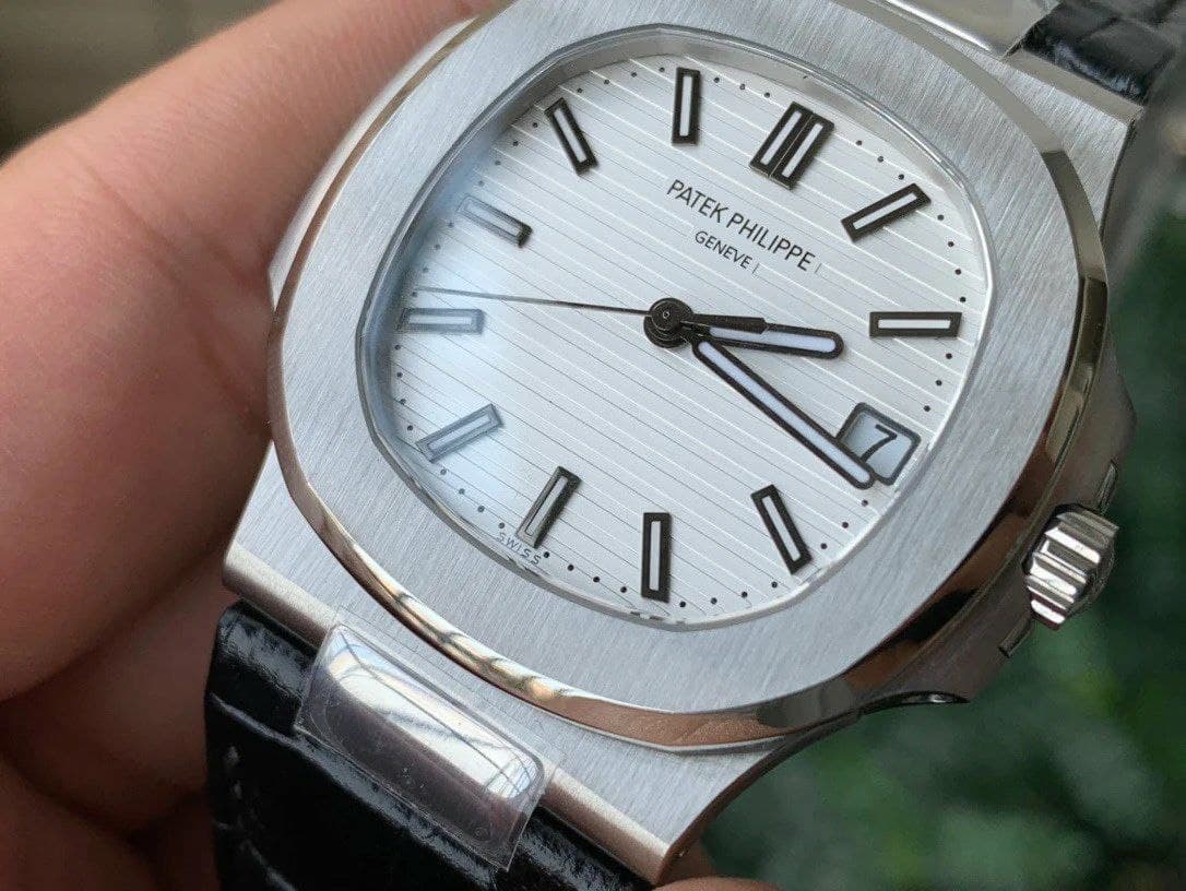 Nautilus 5711/1A PPF 1:1 Best Edition White Textured Dial on Black Leather Strap 324CS V4