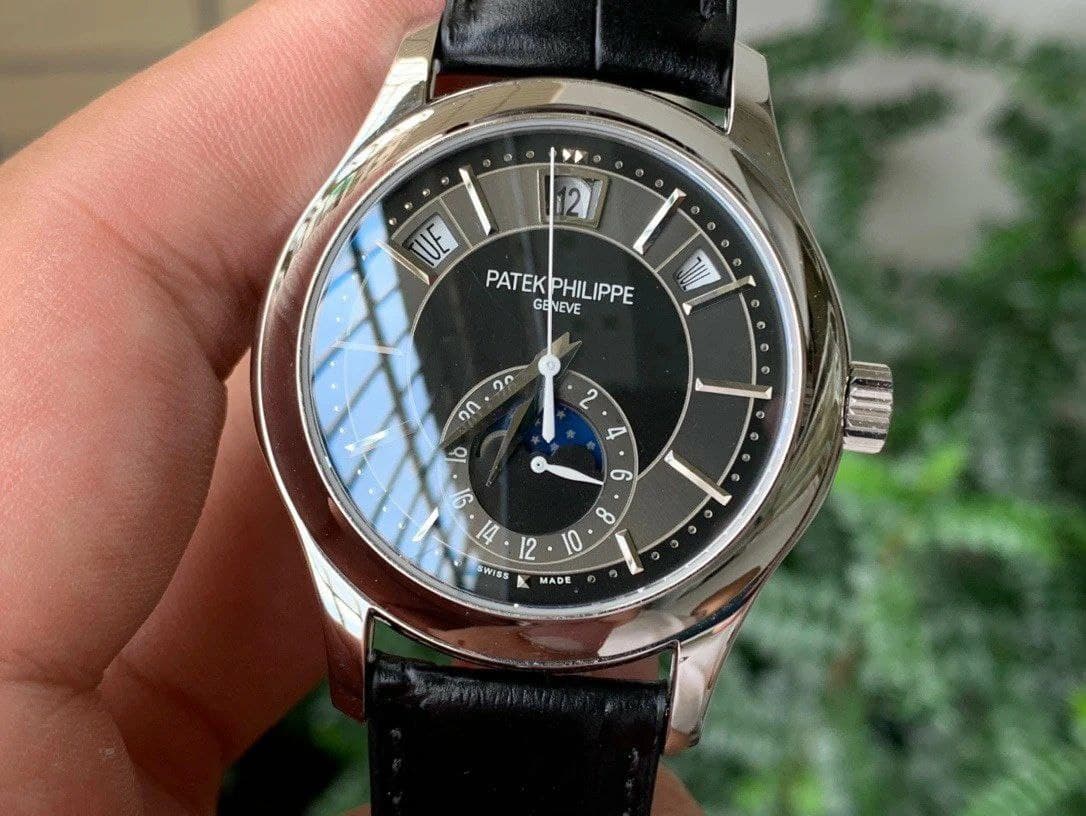 Annual Calendar 5205G GRF Best Edition Gray Dial on Black Leather Strap A324