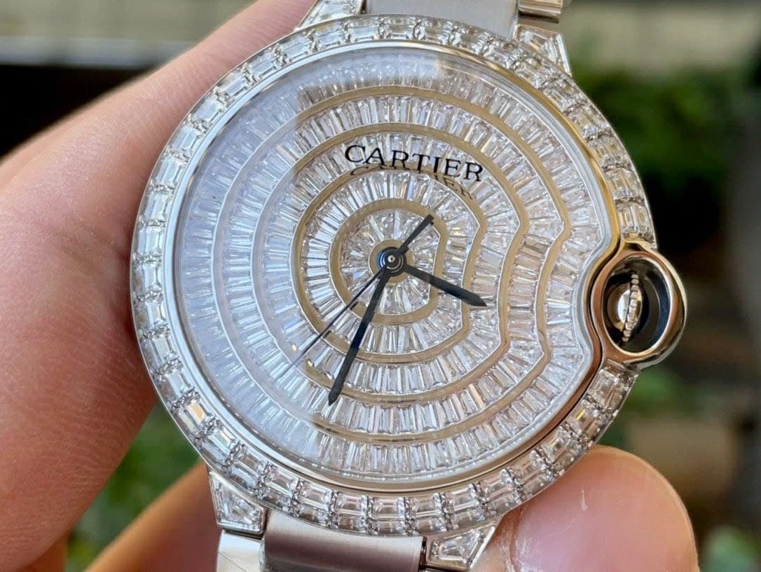 Cartier Ballon Gold Case Diamond 42mm Diam SS/SS