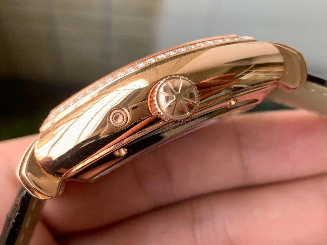Malte Tourbillon SS Skeleton White Dial Diamond on Brown Leather Strap 1:1 Best Edition Version