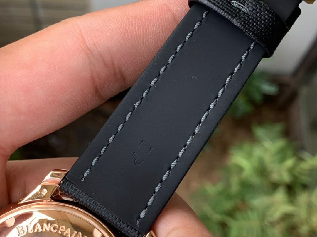 Fifty Fathoms RG Black ZF 1:1 Best Edition Black Dial on Sail-canvas Strap A2836 (Free Extra Strap) Fifty Fathoms RG Black ZF 1:1 Best Edition Black Dial on Sail-canvas Strap A2836 (Free Extra Strap)
