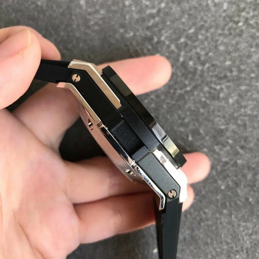 Big Bang Unico 45.5mm SS Ceramic Bezel Skeletonal Dial on Black Rubber Strap HUB1220 Big Bang Unico 45.5mm SS Ceramic Bezel Skeletonal Dial on Black Rubber Strap HUB1220