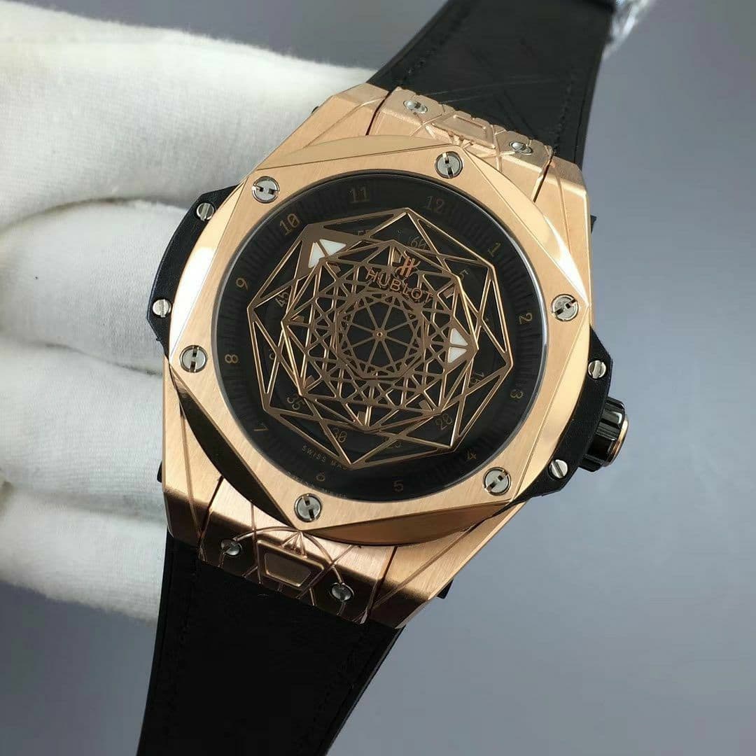 Big Bang Unico Sang Bleu Titanium HBF Skeleton Dial on Black Gummy Strap HUB1213 Big Bang Unico Sang Bleu Titanium HBF Skeleton Dial on Black Gummy Strap HUB1213
