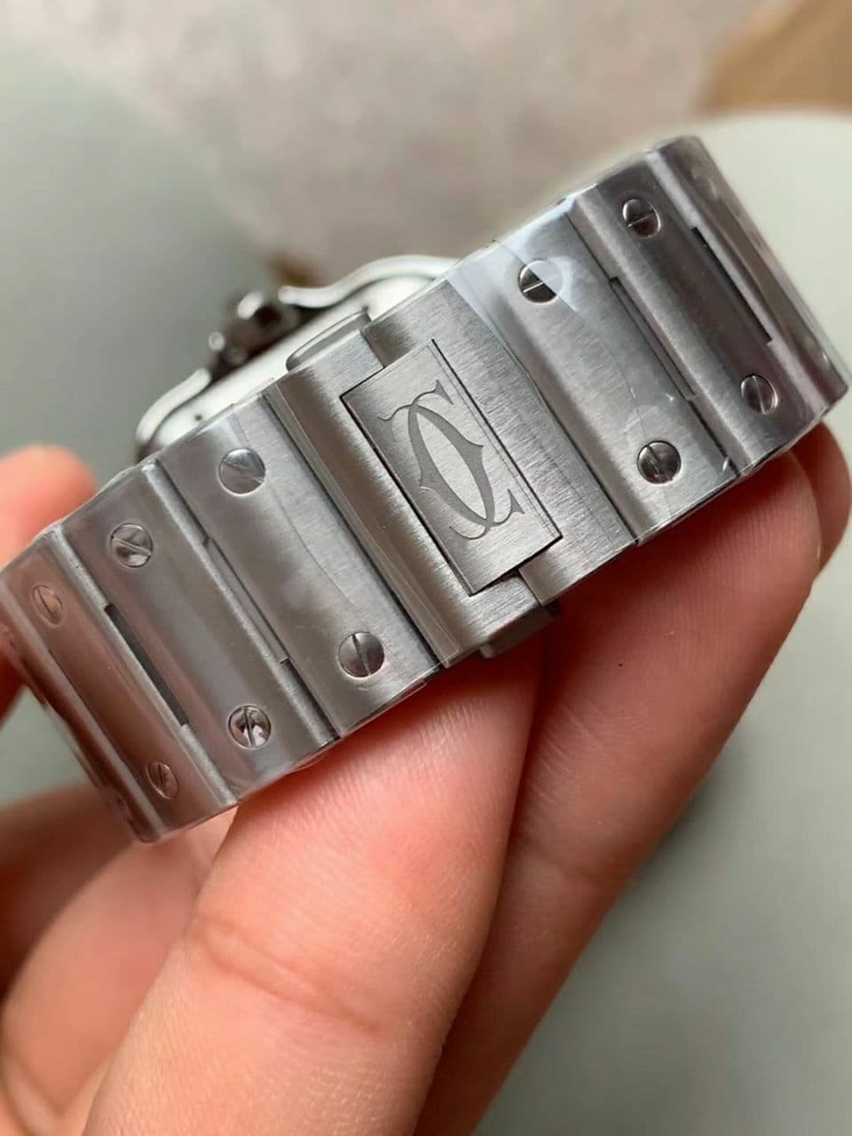 Santos de Cartier 40mm SS BVF 1:1 Best Edition Blue Dial on SS SmartLinks Bracelet MIYOTA 9015 V2 Santos de Cartier 40mm SS BVF 1:1 Best Edition Blue Dial on SS SmartLinks Bracelet MIYOTA 9015 V2