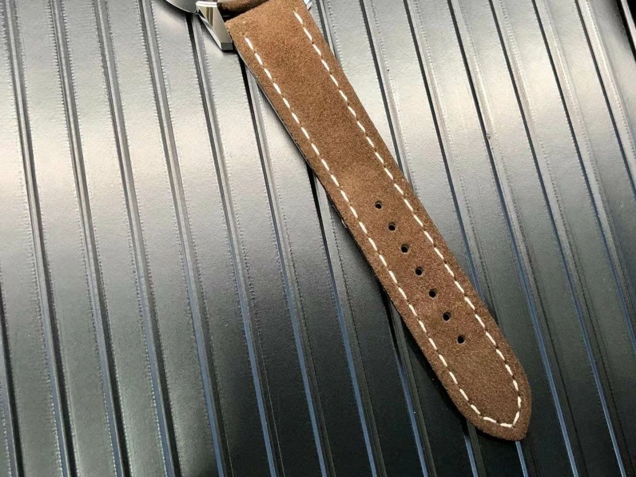 Top Time Chrono SS GF 1:1 Best Edition White Dial on Brown Leather Strap Top Time Chrono SS GF 1:1 Best Edition White Dial on Brown Leather Strap
