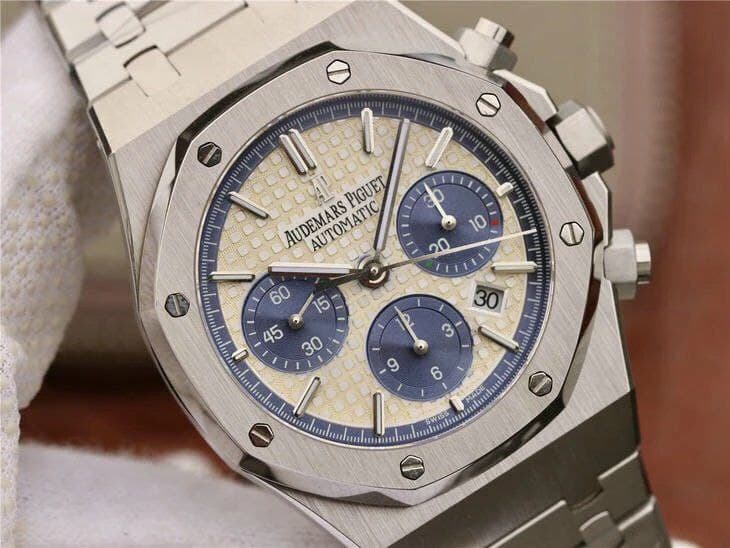 AP0608C - Royal Oak Chronograph 1:1 Best Edition 26331ST SS/RU Wht/Blue AP0608C - Royal Oak Chronograph 1:1 Best Edition 26331ST SS/RU Wht/Blue