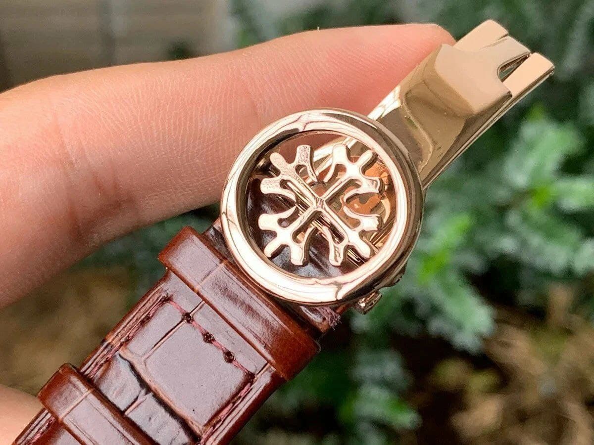 Patek Philippe 5270 1:1 Best Edition Version Diamond on Brown Leather Strap Patek Philippe 5270 1:1 Best Edition Version Diamond on Brown Leather Strap