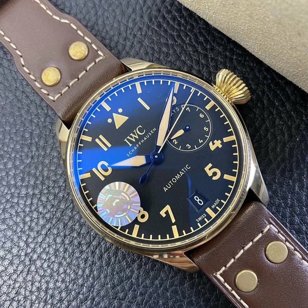 Big Pilot IW501005 Real Bronze 1:1 Best Edition Black Dial on Brown Leather Strap A52000 Big Pilot IW501005 Real Bronze 1:1 Best Edition Black Dial on Brown Leather Strap A52000