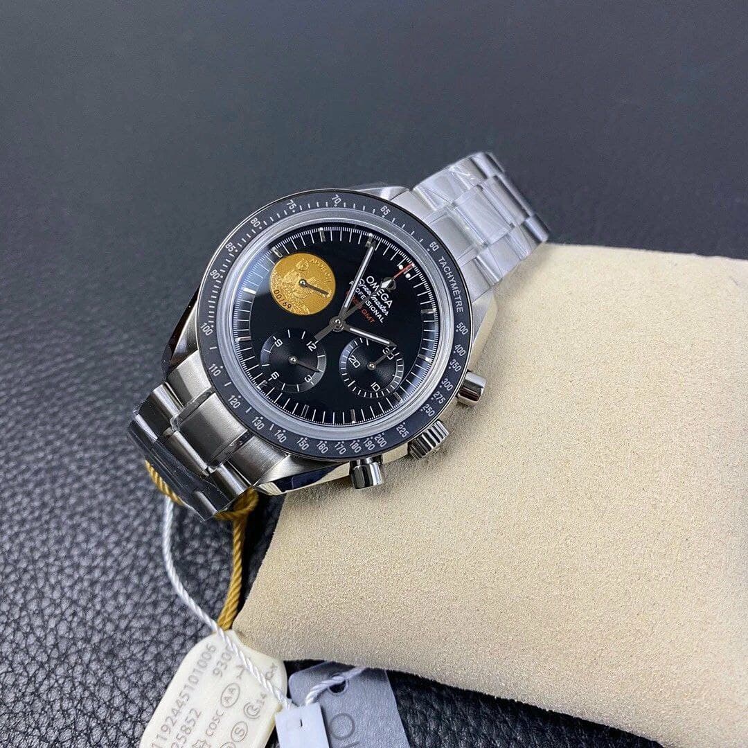 Speedmaster Apollo XI 40th Anniversary OMF 1:1 Best Edition Black Dial on SS Bracelet Manual Winding Chrono Movement Speedmaster Apollo XI 40th Anniversary OMF 1:1 Best Edition Black Dial on SS Bracelet Manual Winding Chrono Movement