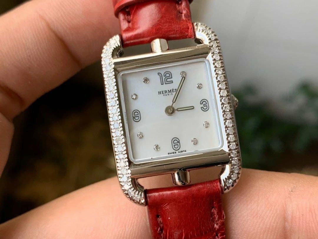Hermes Cape Cod Ladies RG/LE MOP White Swiss Quartz Hermes Cape Cod Ladies RG/LE MOP White Swiss Quartz