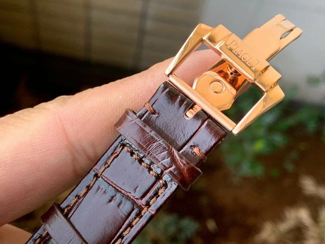Piaget Gouverneur Tourbillon RG OXF Best Edition White Dial Diamonds Bezel on Brown Leather Strap Piaget Gouverneur Tourbillon RG OXF Best Edition White Dial Diamonds Bezel on Brown Leather Strap