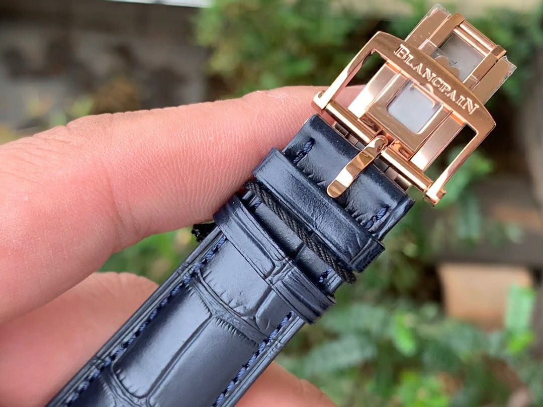 VILLERET 6654 SG COMPLICATED FUNCTION OMF 1:1 BEST EDITION BLUE DIAL ON BLUE LEATHER STRAP A6654 V2