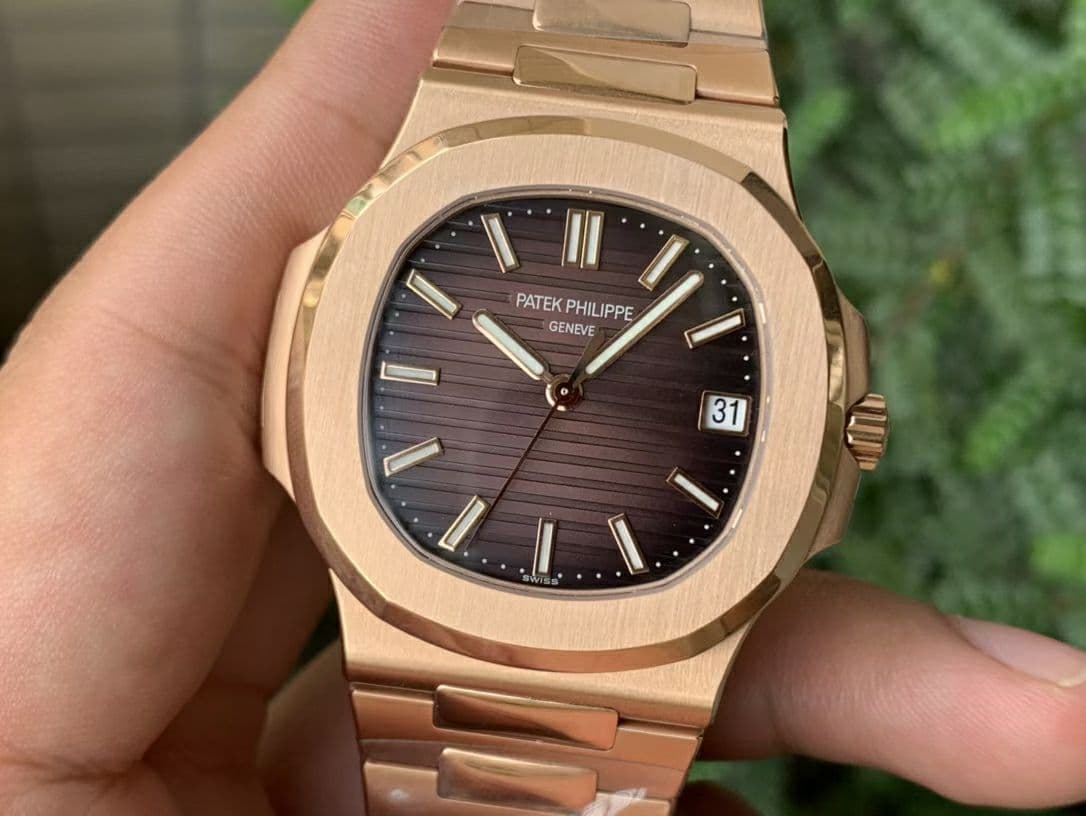 Nautilus 5711/1R PPF 1:1 Best Edition Brown Textured Dial on RG Bracelet 324CS