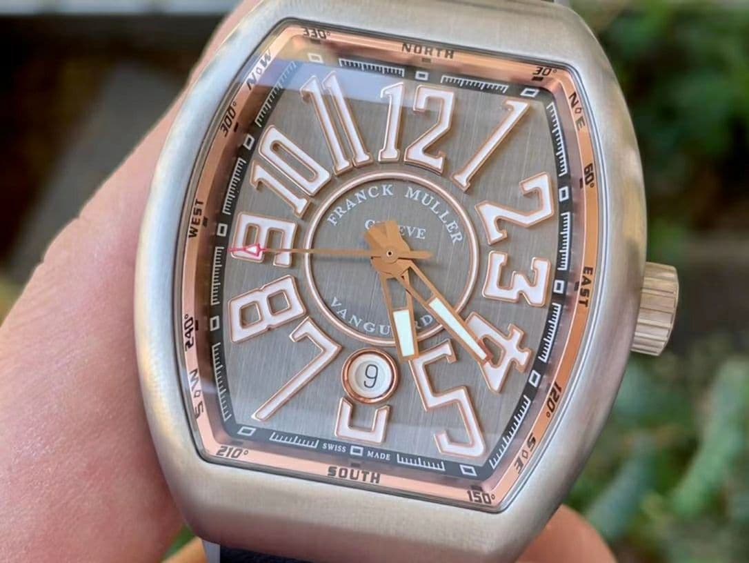Vanguard V45 Titanium ZF 1:1 Best Edition Gray Dial on Broiwn Rubber Strap MIYOTA 9015