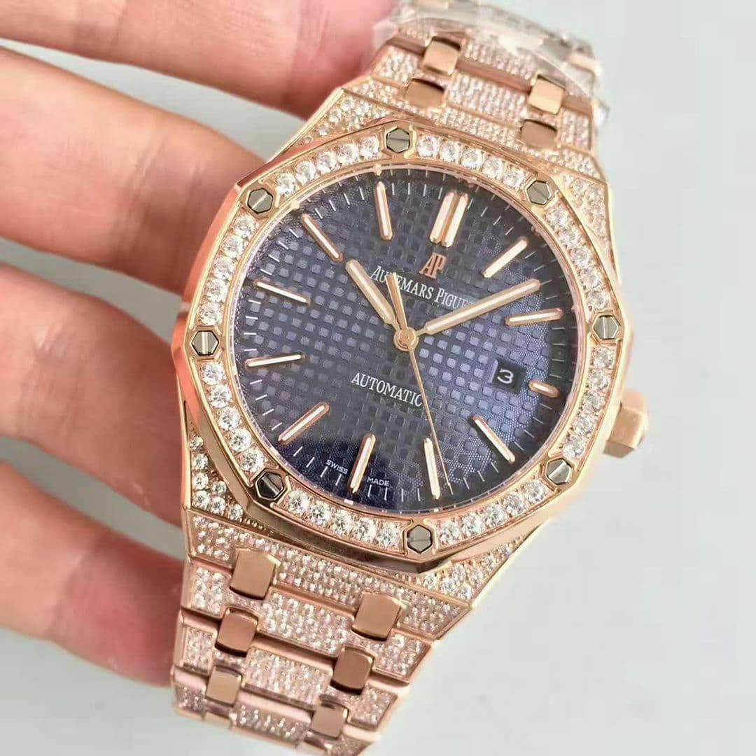 Royal Oak 41mm 15400OR 2019 RG/RG Diam Blue Dial TZF MY9015