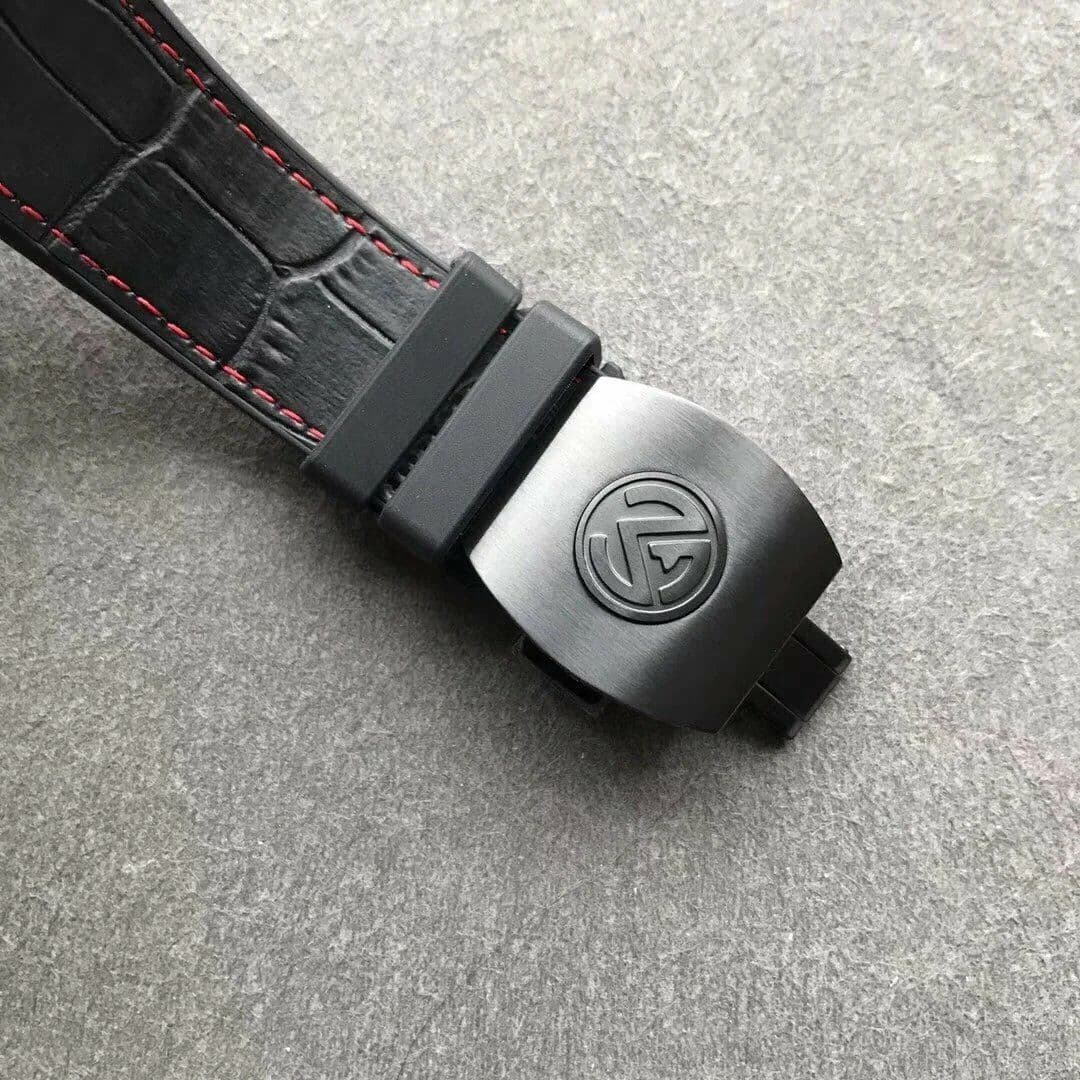 Vanguard Automatic Carbon Black/Red Carbon Dial on Black Nylon/Rubber Strap NH35A