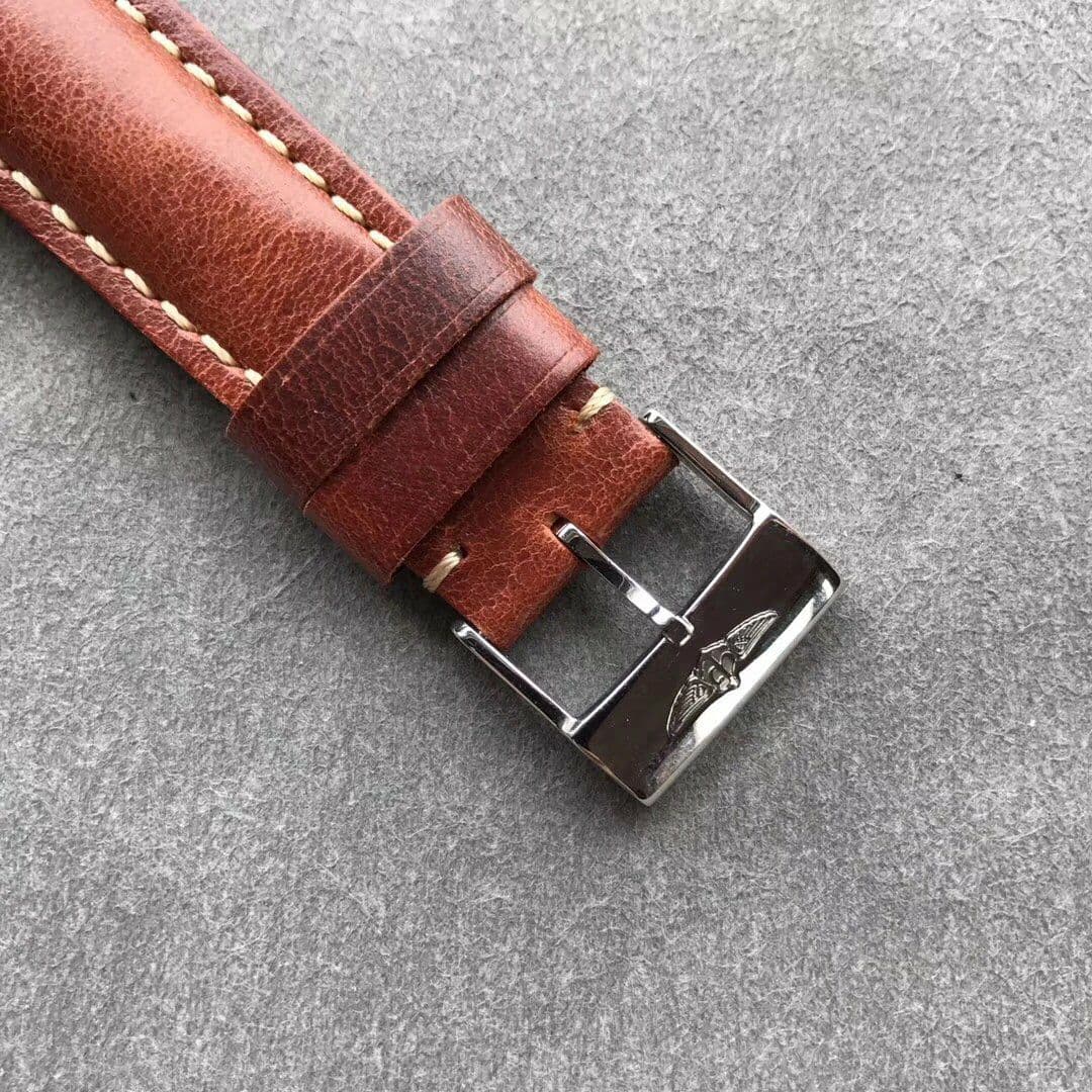 Colt Chronograph 44mm PVD WhiteTextured Dial on Leather Strap A7750
