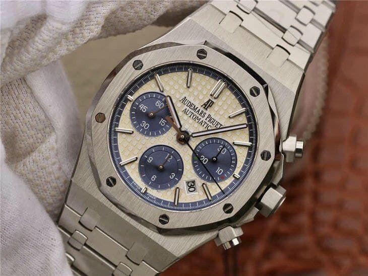 AP0608C - Royal Oak Chronograph 1:1 Best Edition 26331ST SS/RU Wht/Blue