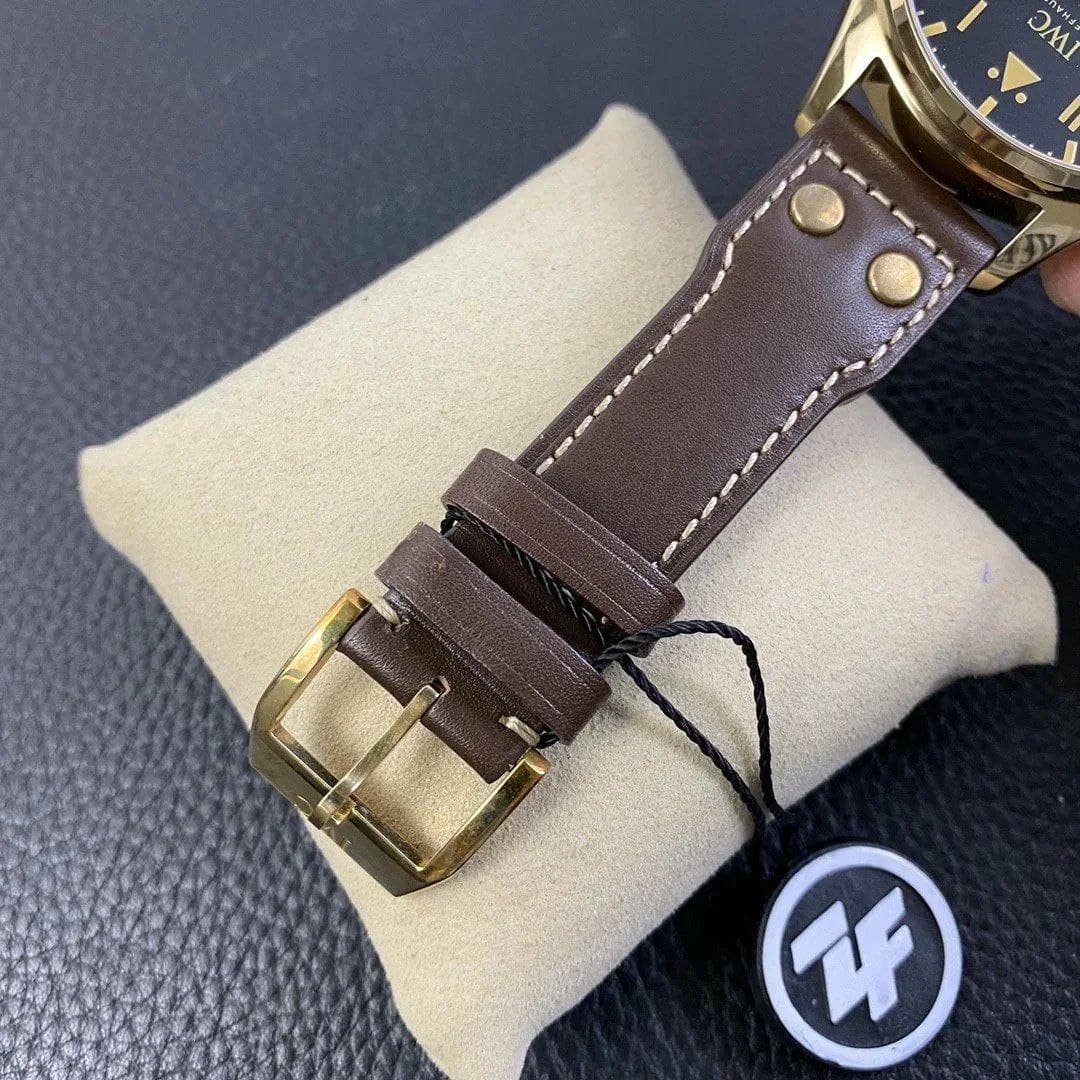 Big Pilot IW501005 Real Bronze 1:1 Best Edition Black Dial on Brown Leather Strap A52000