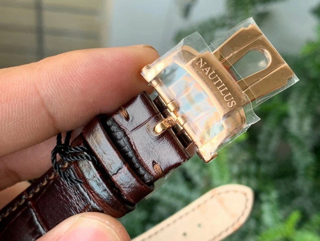 Nautilus 5711/1R PPF 1:1 Best Edition White Textured Dial on Brown Leather Strap 324CS