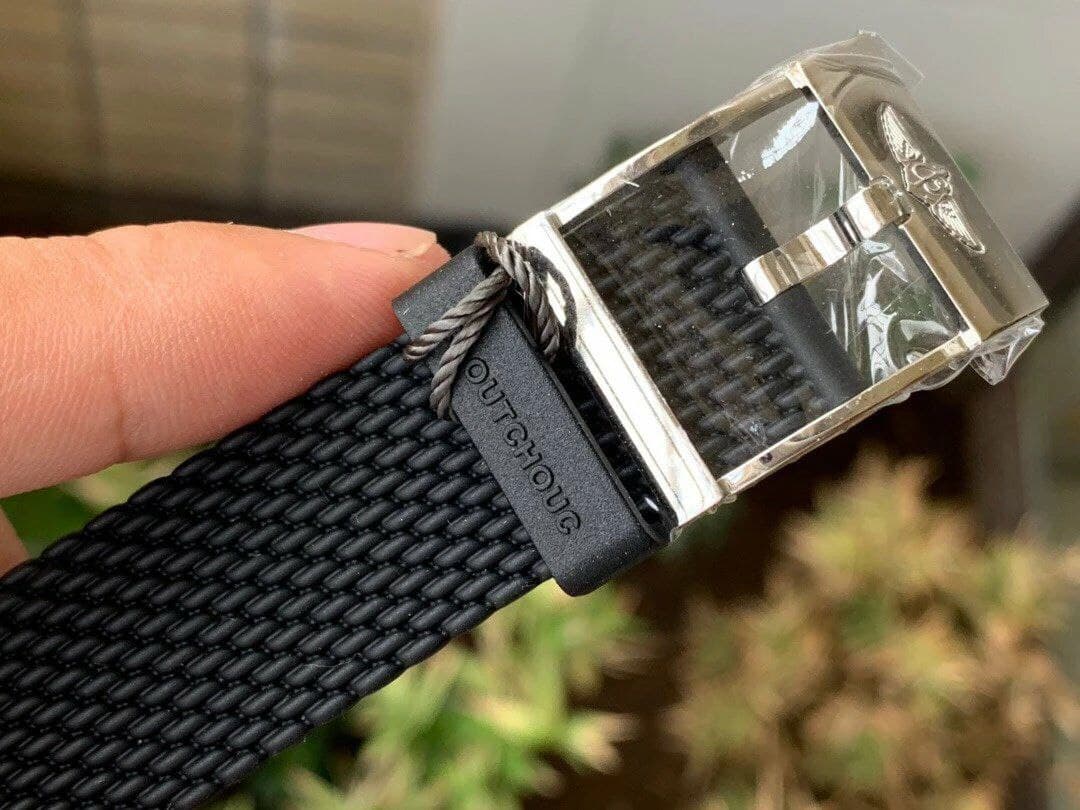 SuperOcean Heritage ii 42mm SS GF 1:1 Best Edition White Dial Black Bezel on Black Rubber Strap V2